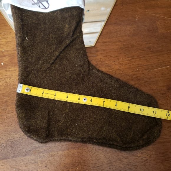 Sullivans 16" Felt & Linen Stocking - Antique Sled - Country Christmas - Picture 8 of 9